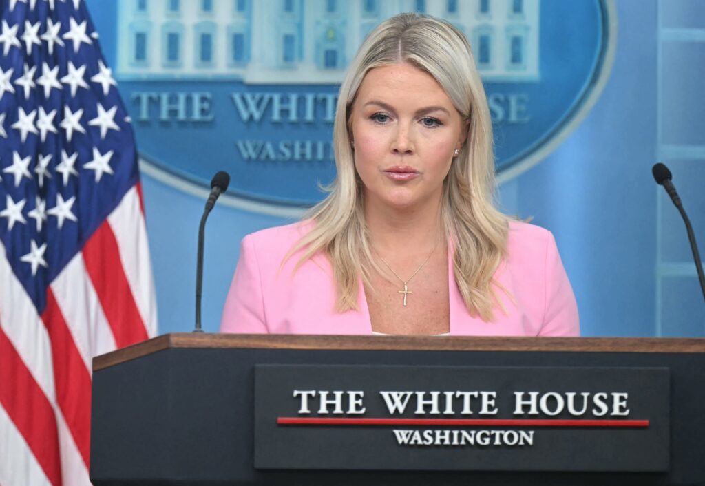 Leavitt departs White House press team. Leavitt departs White House press team to focus on family